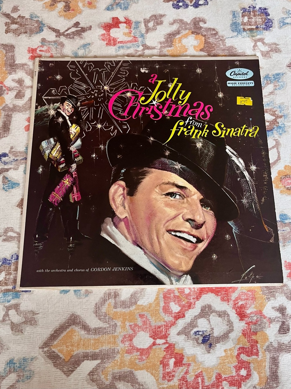 Vintage A Jolly Christmas from Frank Sinatra Vinyl Record